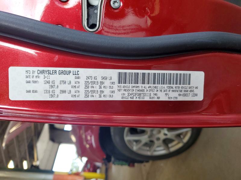Photo 14 from auction – 2011 DODGE JOURNEY with VIN 3D4PG3FG8BT531116