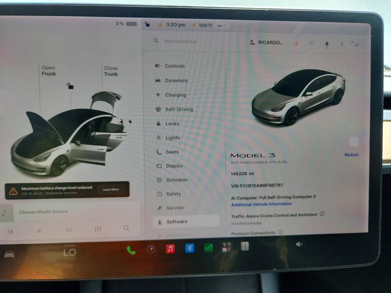 Photo 9 from auction – 2021 TESLA MODEL 3 with VIN 5YJ3E1EA8MF981787