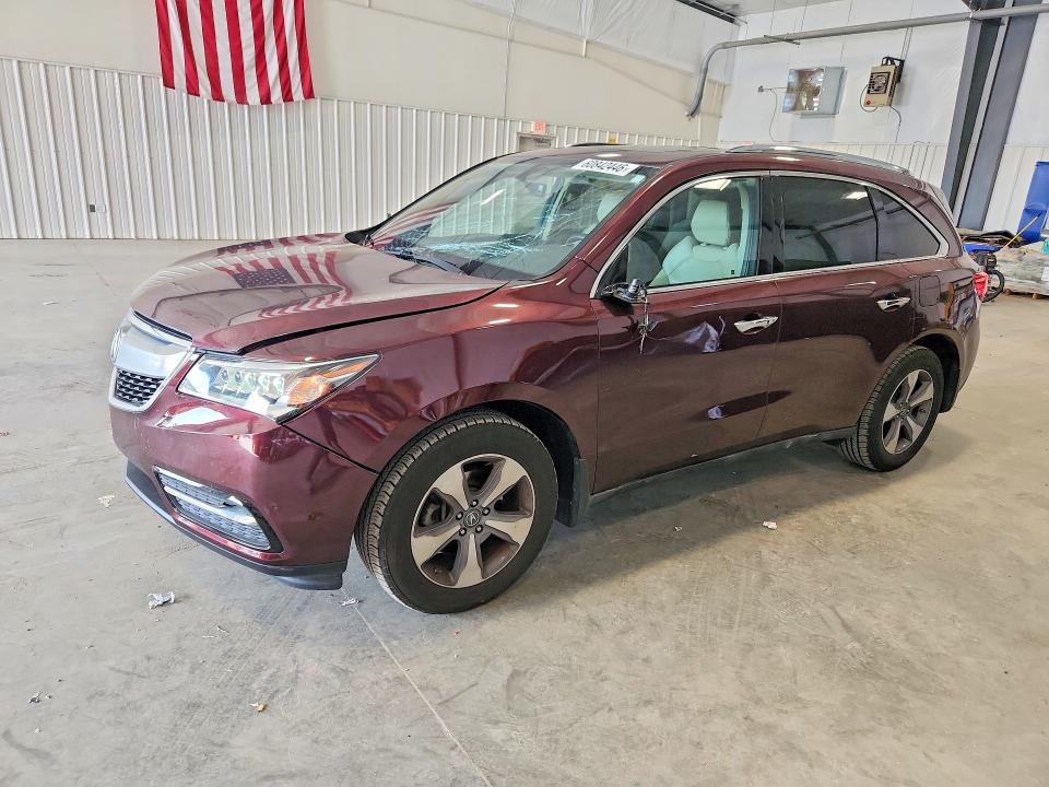 ACURA MDX 2016 with VIN 5FRYD4H23GB022380 - Photo from auction