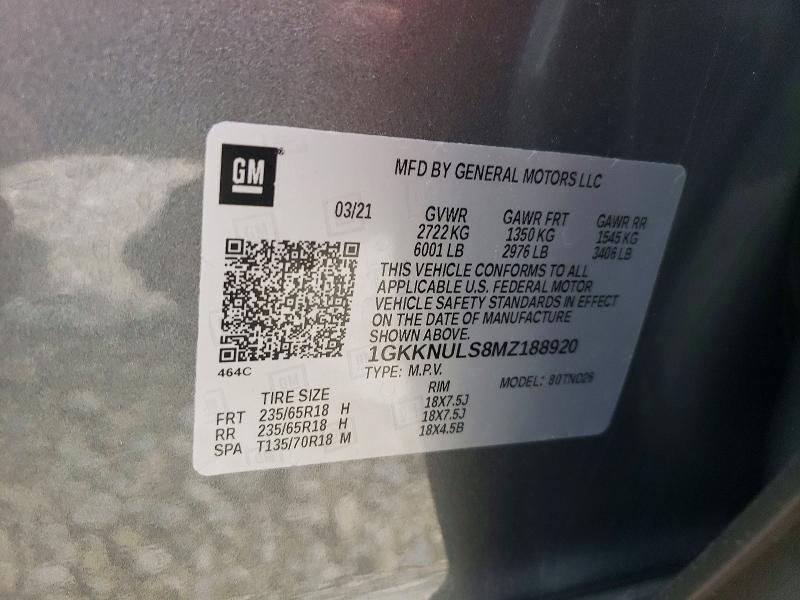 Photo 14 from auction – 2021 GMC ACADIA with VIN 1GKKNULS8MZ188920