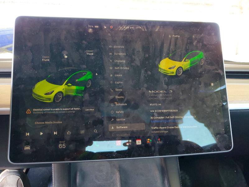 Photo 9 from auction – 2023 TESLA MODEL 3 with VIN 5YJ3E1EB9PF592833