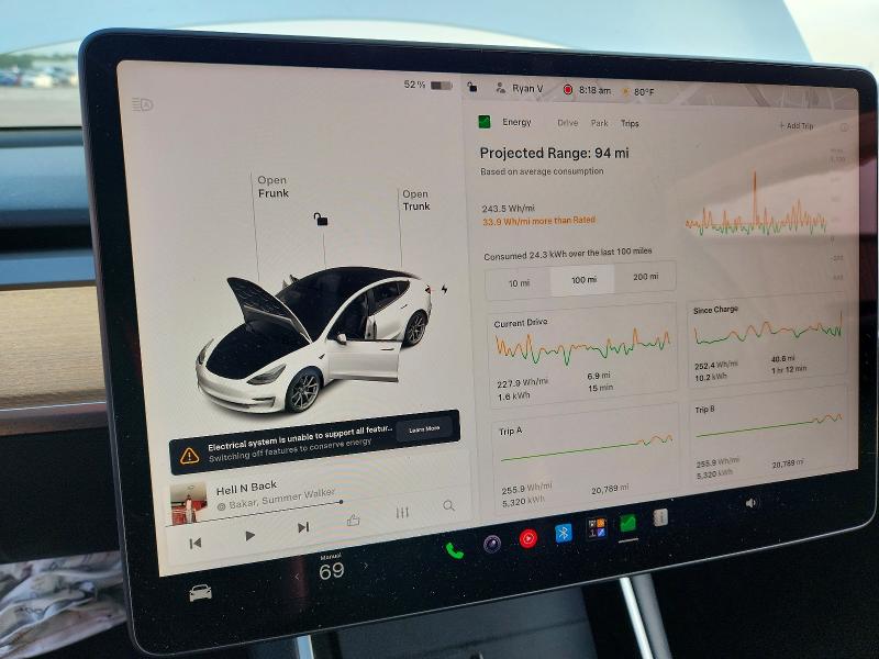 Photo 9 from auction – 2020 TESLA MODEL 3 with VIN 5YJ3E1EA2LF785231