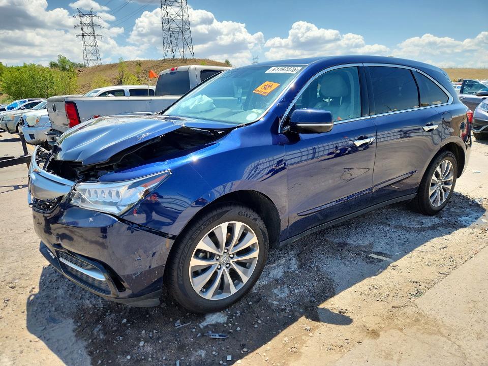 ACURA MDX 2014 with VIN 5FRYD4H41EB040505 - Photo from auction