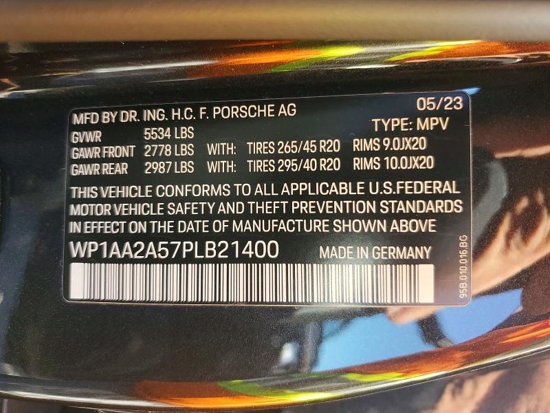 Photo 14 from auction – 2023 PORSCHE MACAN with VIN WP1AA2A57PLB21400
