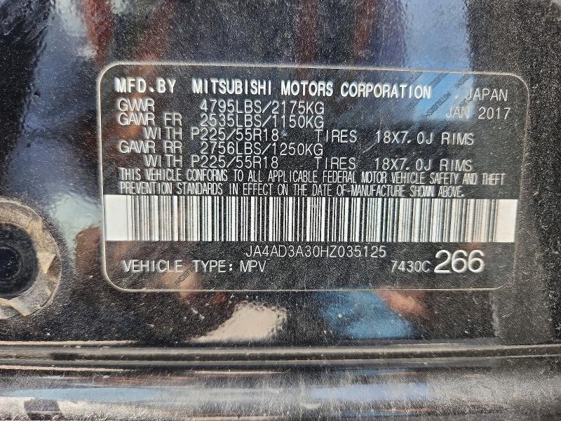 Снимка 14 от търг – 2017 MITSUBISHI OUTLANDER с VIN JA4AD3A30HZ035125