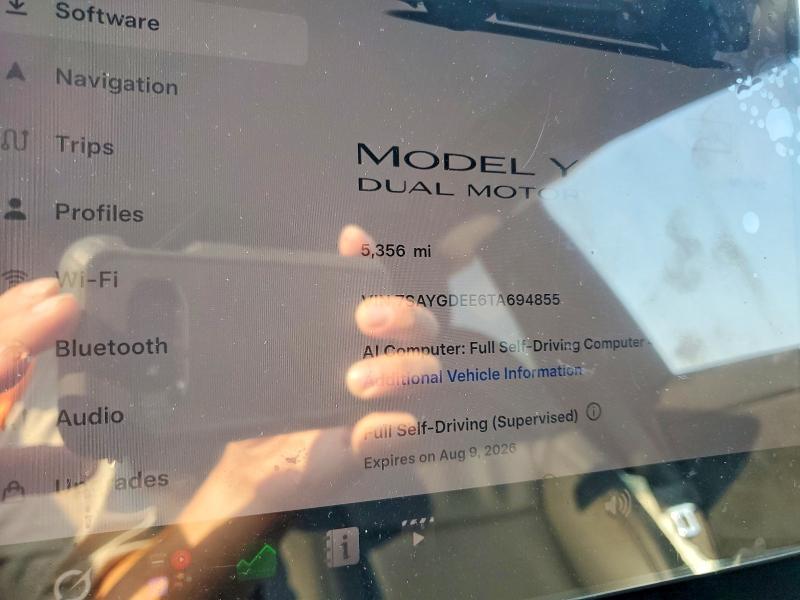 Photo 9 from auction – 2026 TESLA MODEL Y with VIN 7SAYGDEE6TA694855