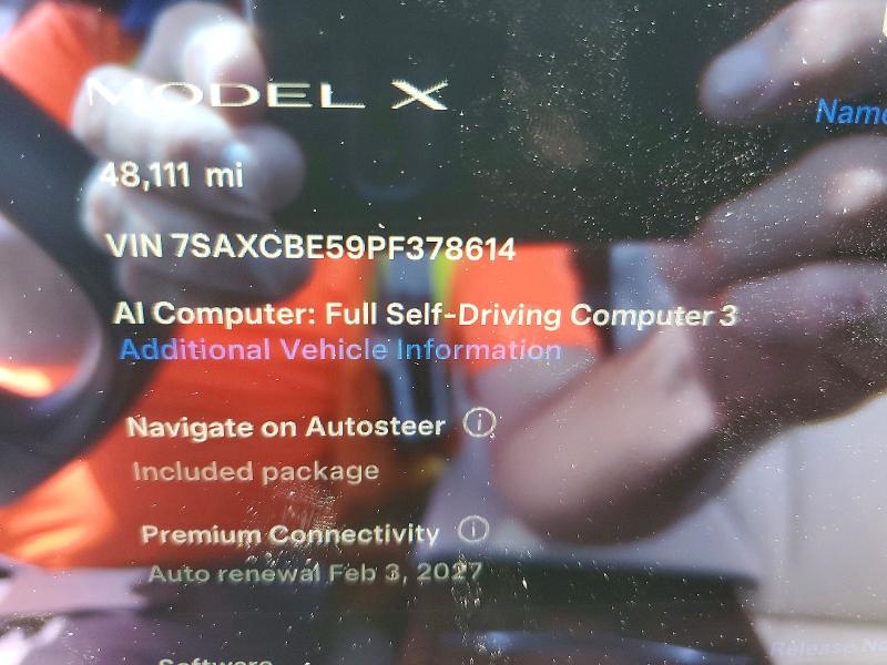 Фото 9 с аукциона – 2023 TESLA MODEL X с VIN 7SAXCBE59PF378614