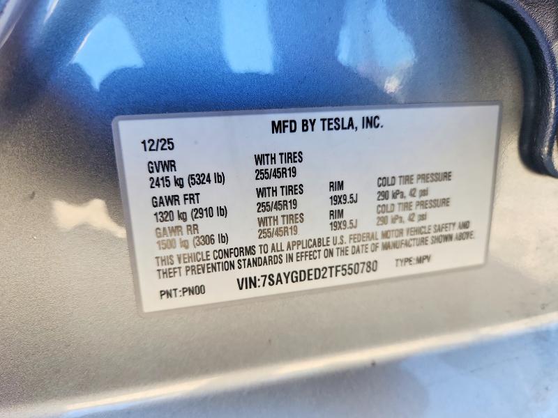 Photo 14 from auction – 2026 TESLA MODEL Y with VIN 7SAYGDED2TF550780