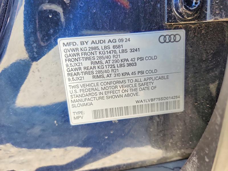 Photo 14 from auction – 2025 AUDI Q7 with VIN WA1LVBF75SD014254