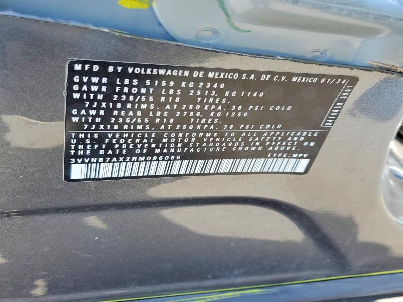 Photo 14 from auction – 2024 VOLKSWAGEN TIGUAN with VIN 3VVNB7AX2RM086069