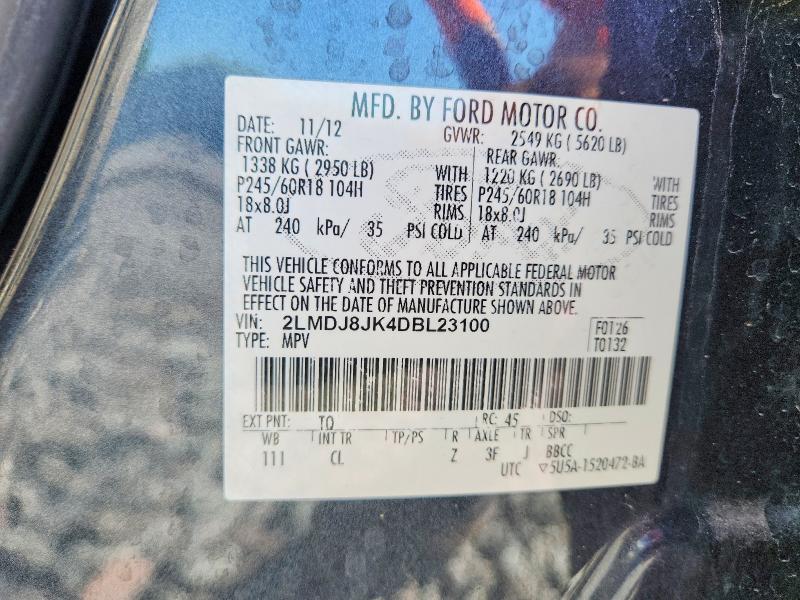 Photo 14 from auction – 2013 LINCOLN MKX with VIN 2LMDJ8JK4DBL23100
