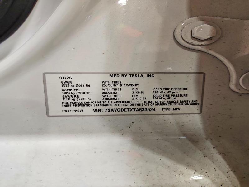 Photo 14 from auction – 2026 TESLA MODEL Y with VIN 7SAYGDETXTA633524