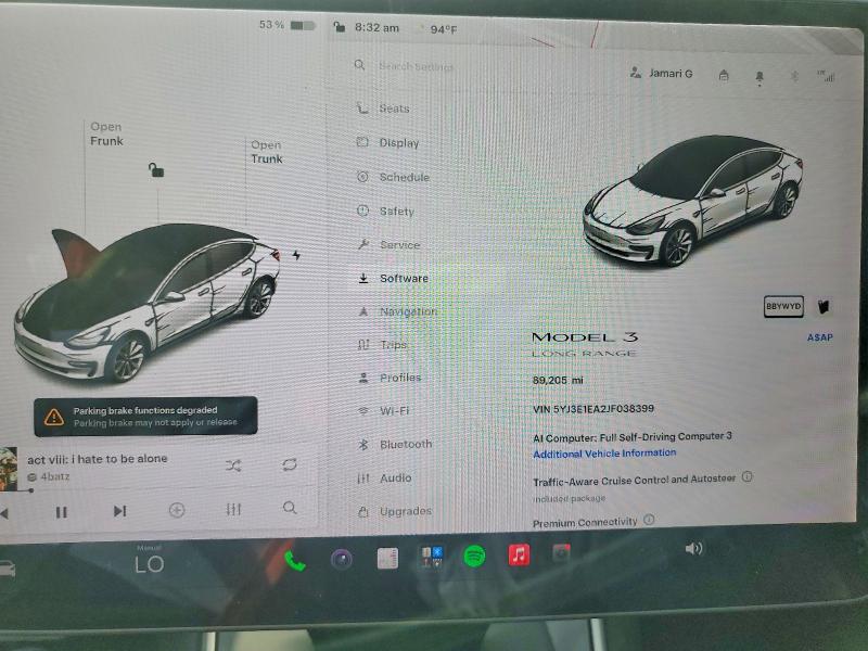 Photo 9 from auction – 2018 TESLA MODEL 3 with VIN 5YJ3E1EA2JF038399