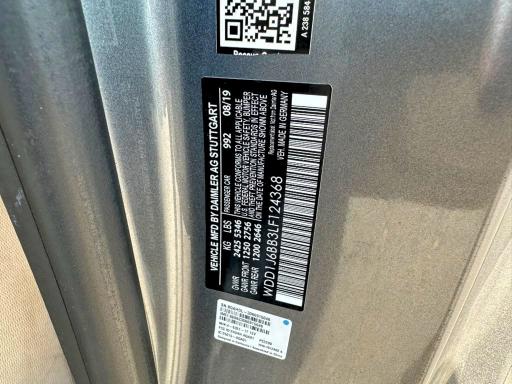 Photo 10 from auction – 2020 MERCEDES-BENZ E with VIN WDD1J6BB3LF124368