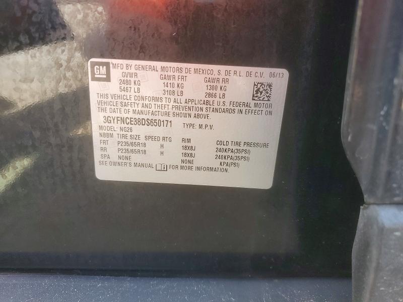 Photo 14 from auction – 2013 CADILLAC SRX with VIN 3GYFNCE38DS650171