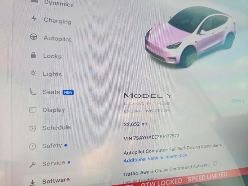 Photo 9 from auction – 2024 TESLA MODEL Y with VIN 7SAYGAEE3RF177572