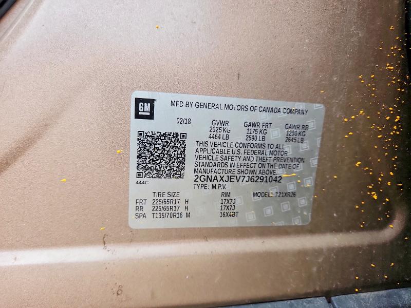 Photo 14 from auction – 2018 CHEVROLET EQUINOX with VIN 2GNAXJEV7J6291042