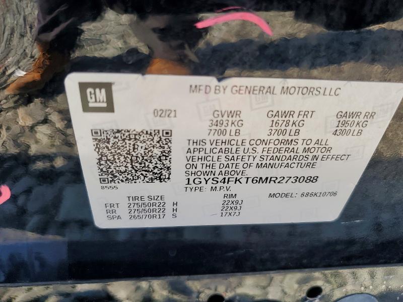 Фото 14 с аукциона – 2021 CADILLAC ESCALADE с VIN 1GYS4FKT6MR273088