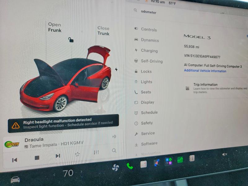 Photo 9 from auction – 2023 TESLA MODEL 3 with VIN 5YJ3E1EA6PF449877