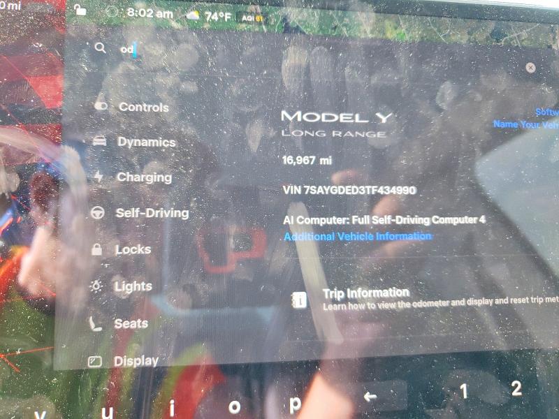 Photo 9 from auction – 2026 TESLA MODEL Y with VIN 7SAYGDED3TF434990
