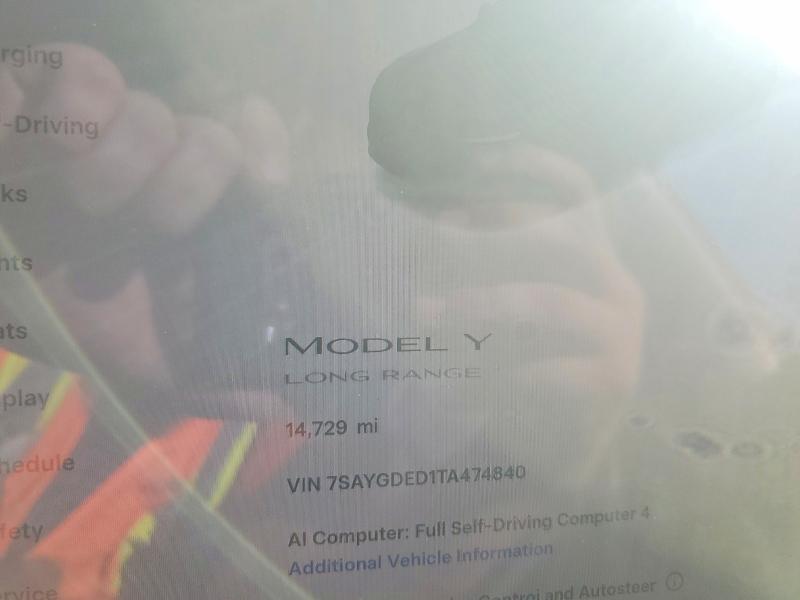 Photo 9 from auction – 2026 TESLA MODEL Y with VIN 7SAYGDED1TA474840