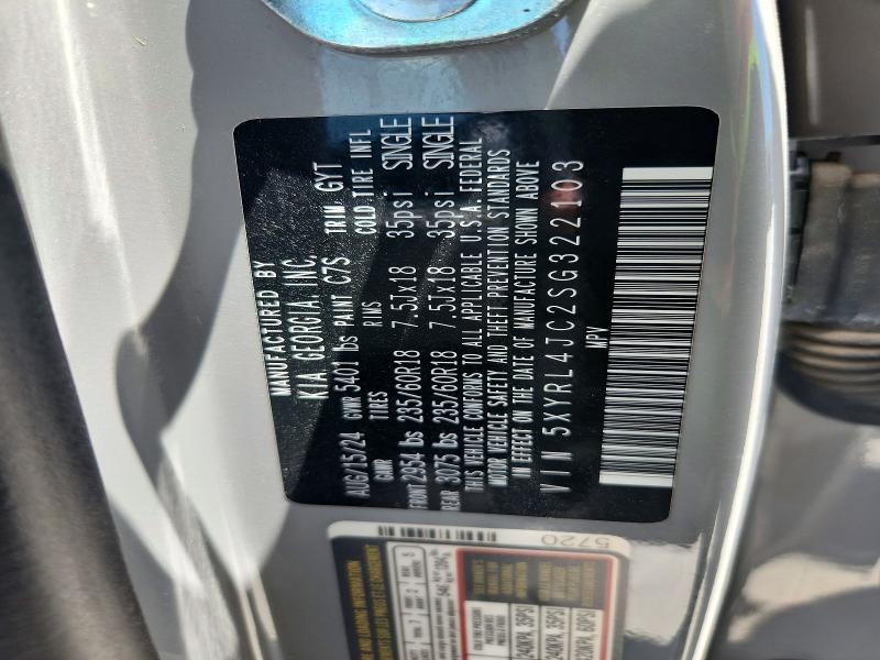 Photo 14 from auction – 2025 KIA SORENTO with VIN 5XYRL4JC2SG322103