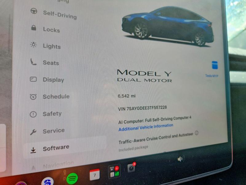 Photo 9 from auction – 2026 TESLA MODEL Y with VIN 7SAYGDEE3TF557228