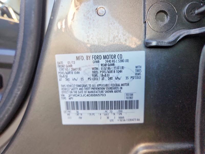 Photo 14 from auction – 2013 FORD EDGE with VIN 2FMDK3JC4DBB65703