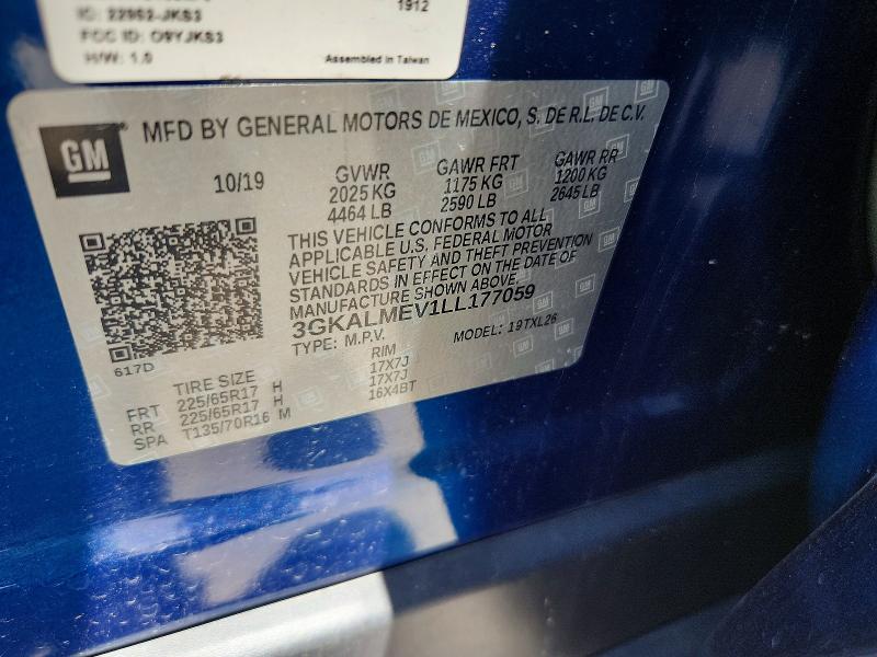 Photo 14 from auction – 2020 GMC TERRAIN with VIN 3GKALMEV1LL177059