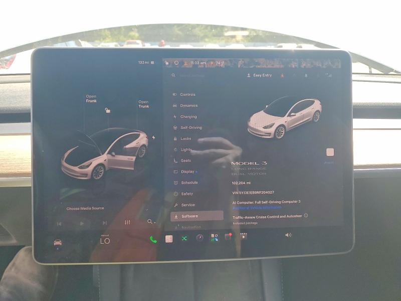 Photo 9 from auction – 2022 TESLA MODEL 3 with VIN 5YJ3E1EB9NF204027
