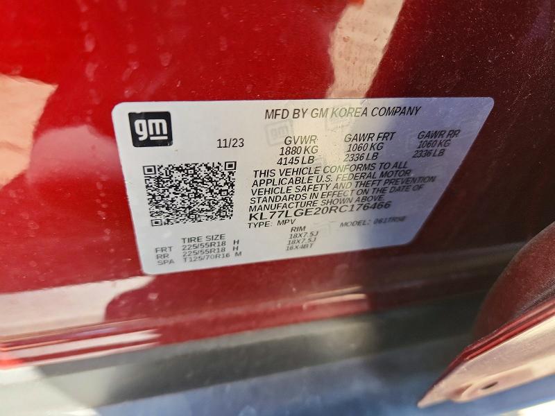 Photo 14 from auction – 2024 CHEVROLET TRAX with VIN KL77LGE20RC176466