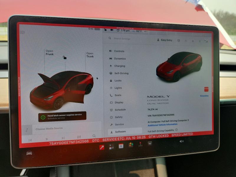 Photo 9 from auction – 2022 TESLA MODEL Y with VIN 7SAYGDEE7NF342566