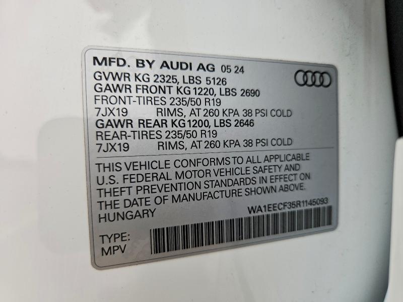 صورة رقم 14 من المزاد - 2024 AUDI Q3 مع VIN WA1EECF35R1145093