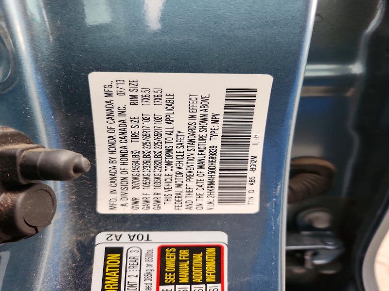 Photo 14 from auction – 2013 HONDA CR-V with VIN 2HKRM4H50DH689839