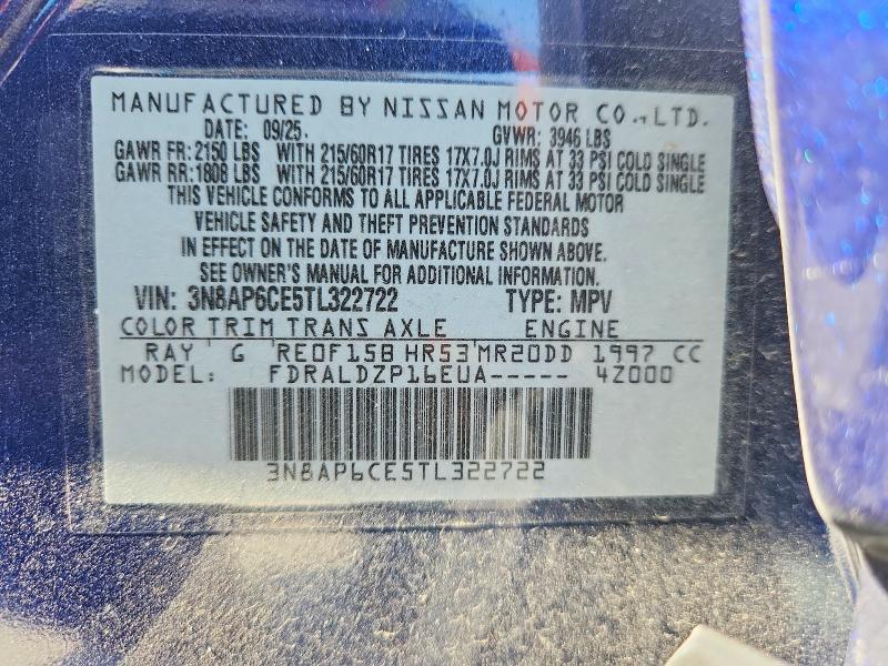 Photo 14 from auction – 2026 NISSAN KICKS with VIN 3N8AP6CE5TL322722