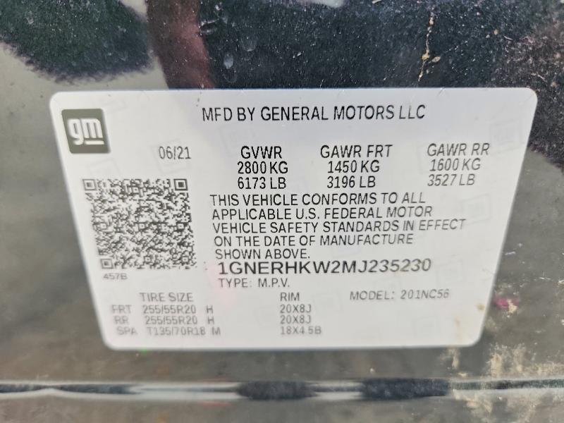 Photo 14 from auction – 2021 CHEVROLET TRAVERSE with VIN 1GNERHKW2MJ235230