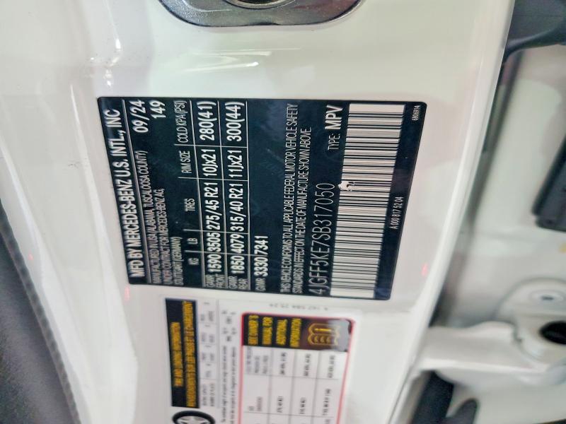 Photo 14 from auction – 2025 MERCEDES-BENZ GLS with VIN 4JGFF5KE7SB317050