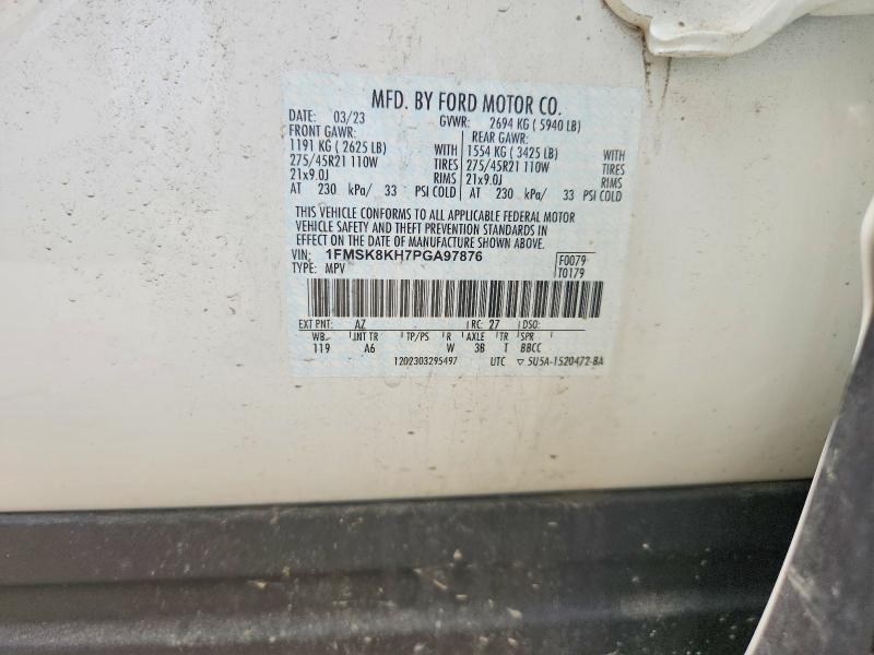 Photo 14 from auction – 2023 FORD EXPLORER with VIN 1FMSK8KH7PGA97876