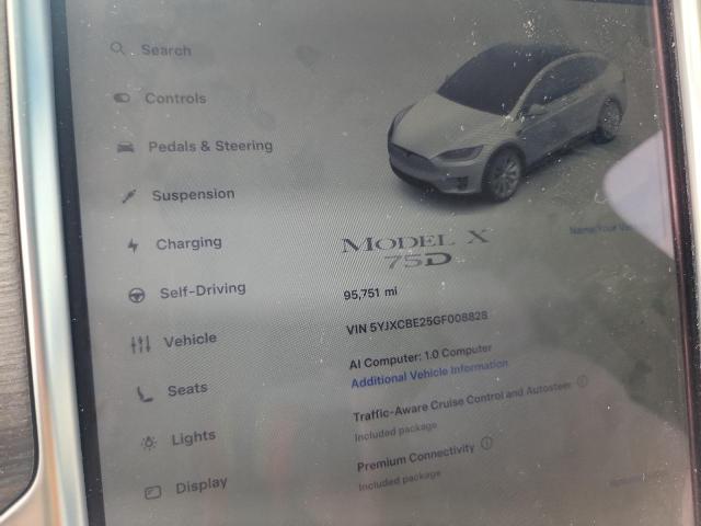 Photo 9 from auction – 2016 TESLA MODEL X with VIN 5YJXCBE25GF008828