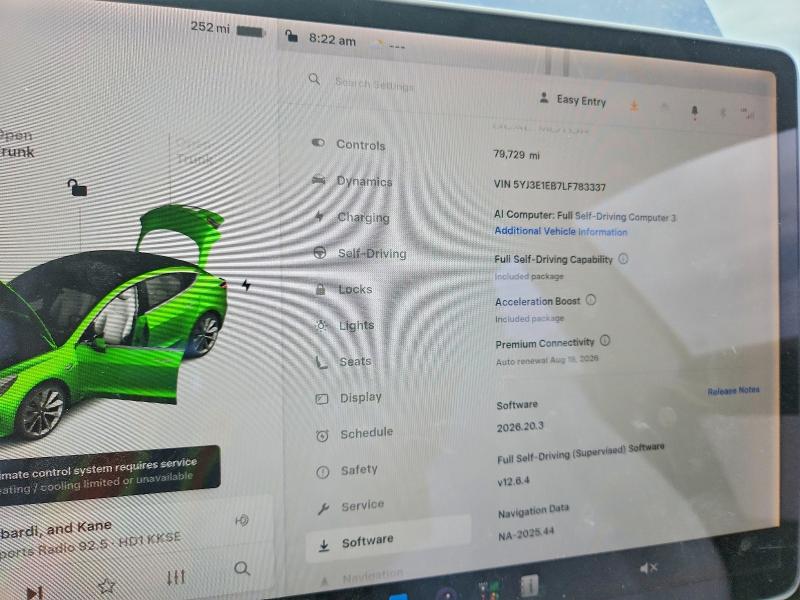 Foto 9 de la subasta – 2020 TESLA MODEL 3 con VIN 5YJ3E1EB7LF783337