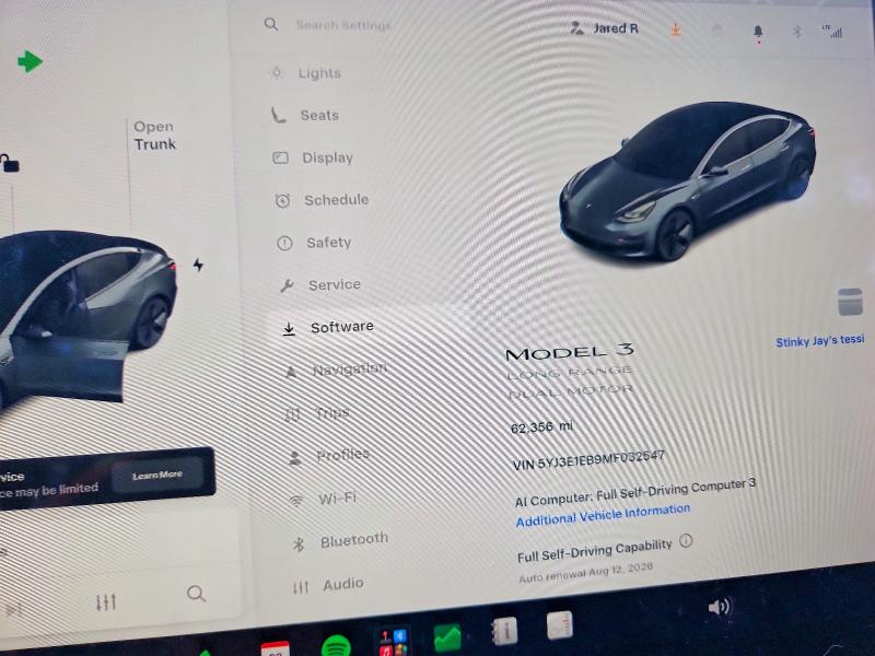 Photo 9 from auction – 2021 TESLA MODEL 3 with VIN 5YJ3E1EB9MF032547