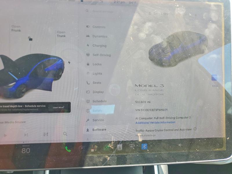 Photo 9 from auction – 2018 TESLA MODEL 3 with VIN 5YJ3E1EB7JF105071