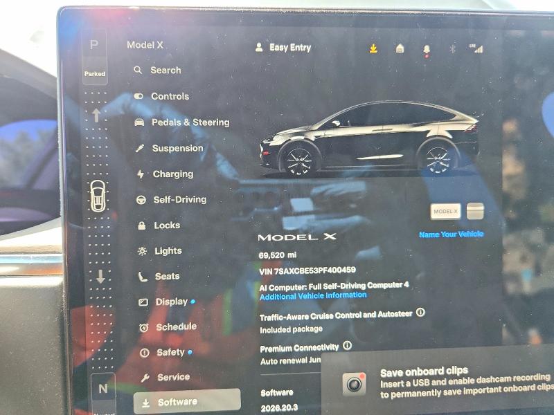 Photo 9 from auction – 2023 TESLA MODEL X with VIN 7SAXCBE53PF400459