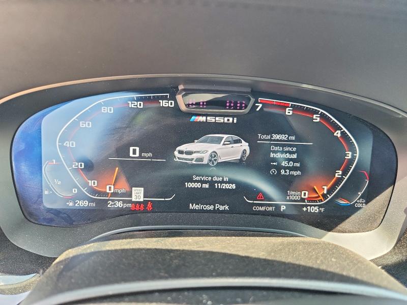 Photo 9 from auction – 2022 BMW M550XI with VIN WBA13BK0XNCJ52830