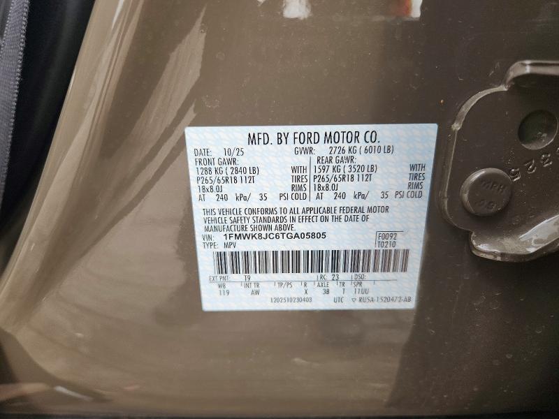 Photo 14 from auction – 2026 FORD EXPLORER with VIN 1FMWK8JC6TGA05805