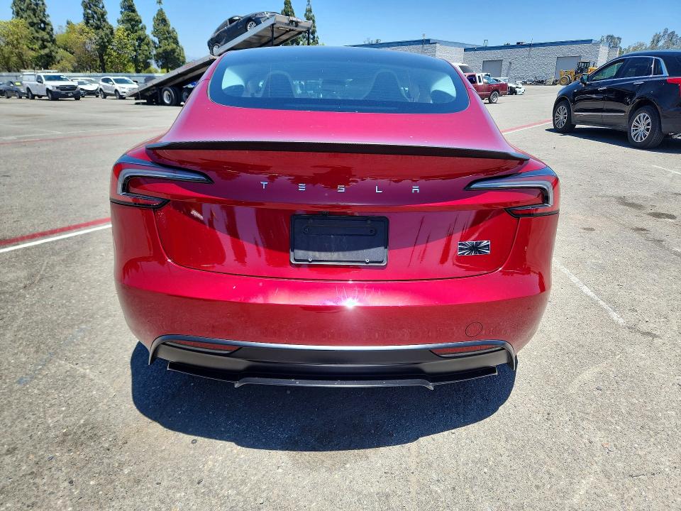 Photo 6 from auction – 2025 TESLA MODEL 3 with VIN 5YJ3E1ETXSF932699