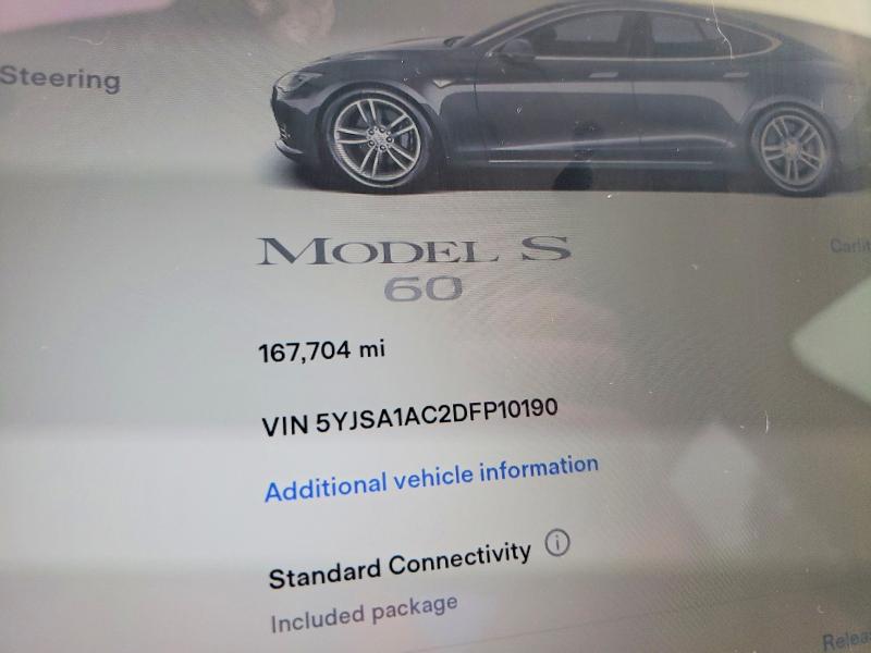 Photo 9 from auction – 2013 TESLA MODEL S with VIN 5YJSA1AC2DFP10190