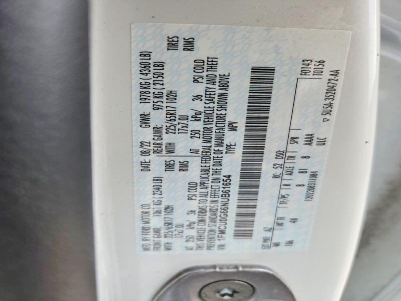 Photo 14 from auction – 2022 FORD ESCAPE with VIN 1FMCU0G66NUB61654