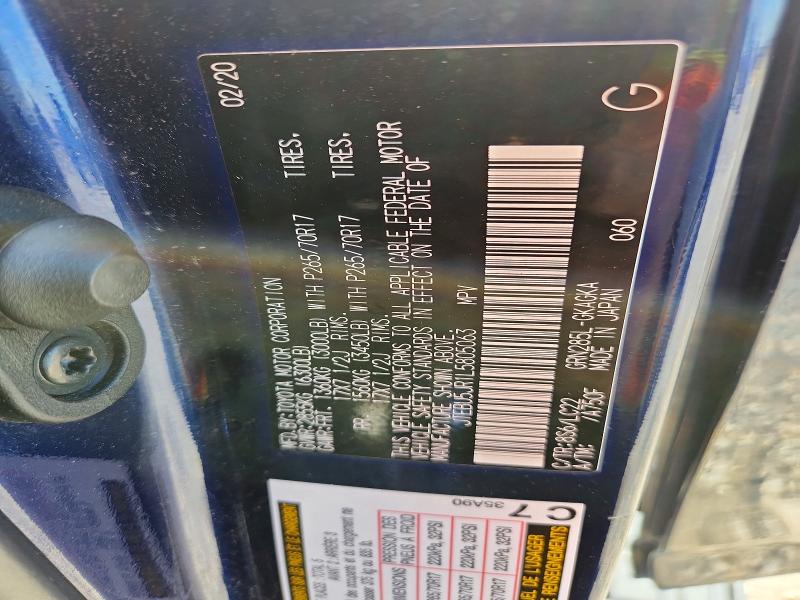 Photo 14 from auction – 2020 TOYOTA 4RUNNER with VIN JTEBU5JR1L5805063