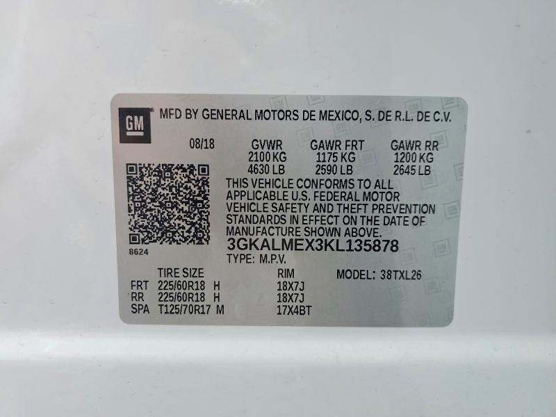 Photo 14 from auction – 2019 GMC TERRAIN with VIN 3GKALMEX3KL135878